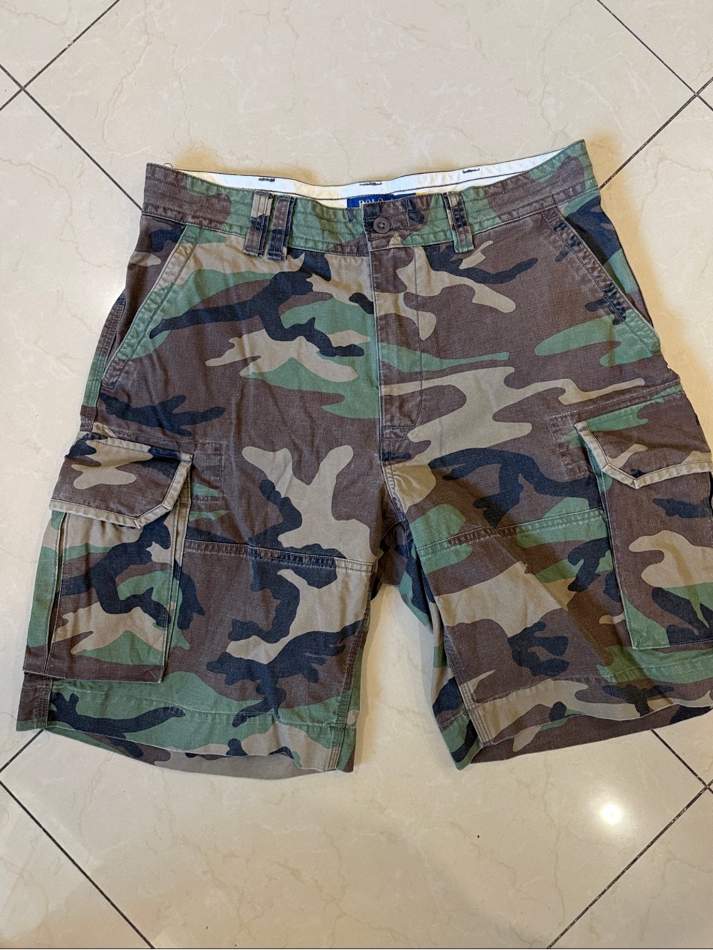 Ralph Lauren Men's Camo Cargo Shorts - Green Camouflage